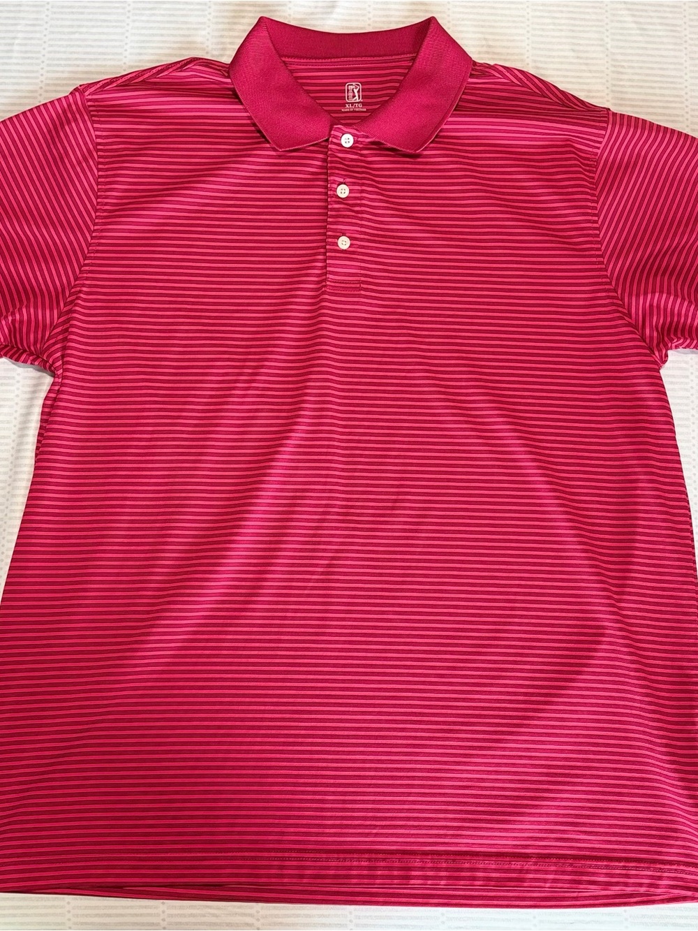 PGA tour men’s red golf polo size XL